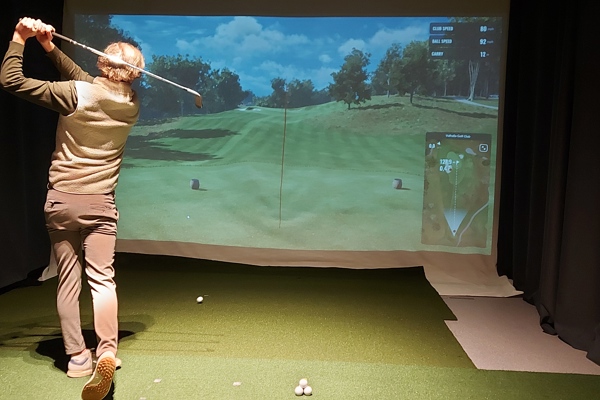 Spel i Trackman Golf Simulator
