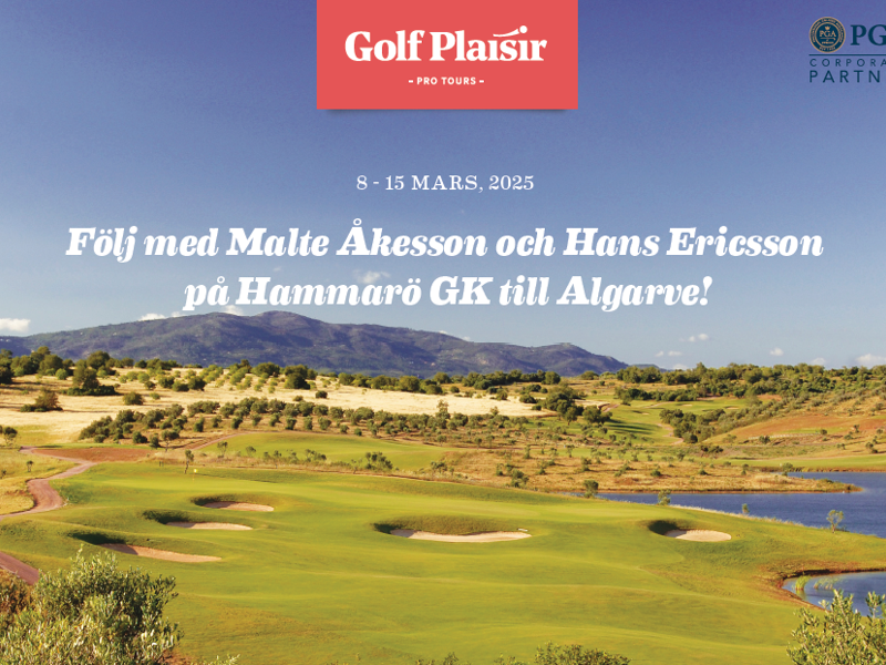 EXTRA INSATT RESA följ med Hammarö Golfklubb till Algarve 8-15 mars 2025! 