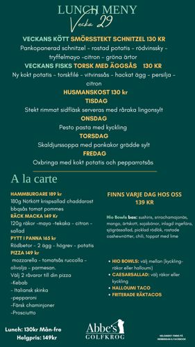 Lunch Vecka 29