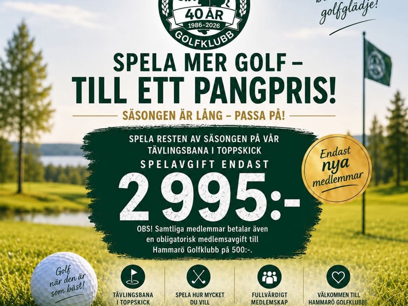 ⛳️ SPELA MER GOLF – TILL ETT PANGPRIS! 💚 