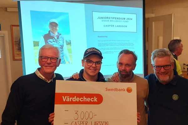 Vid höstmötet 2024 för Hammarö Golfklubb delades det ut stipendium "Årets Junior" från Oskar Mellqvist fond!